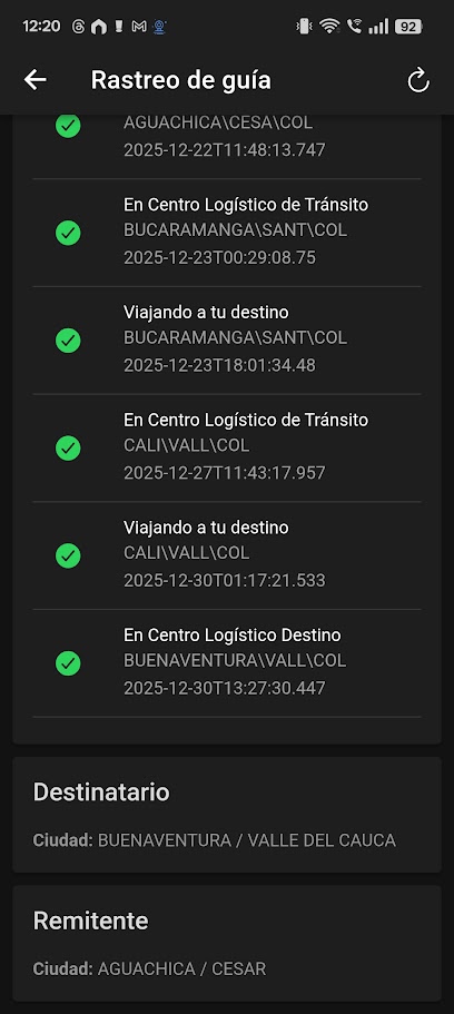 Rastrea en Colombia: Multi-Carrier Logistics Aggregator
